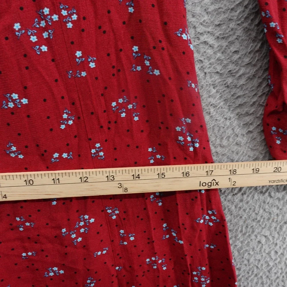 NWT Free People Iris Floral Midi Dress‎ Size Small Wine Red Womens Smocked Boho